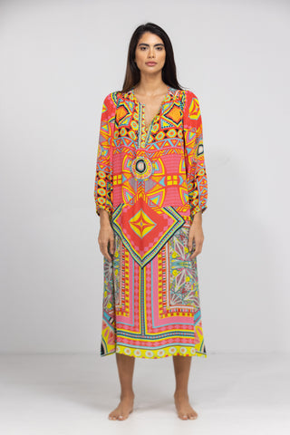 HOBART - V NECK DRESS LONG