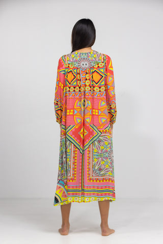HOBART - V NECK DRESS LONG