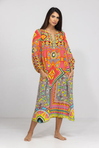 HOBART - V NECK DRESS LONG