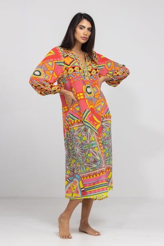 HOBART - V NECK DRESS LONG
