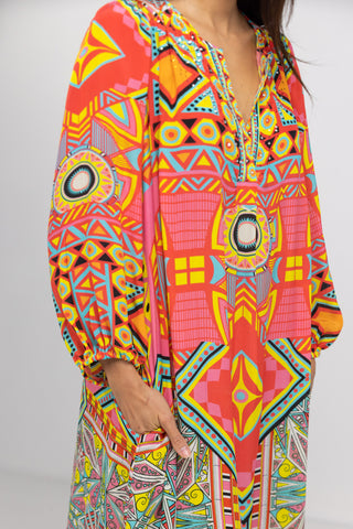HOBART - V NECK DRESS LONG