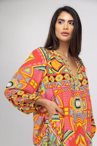 HOBART - V NECK DRESS LONG