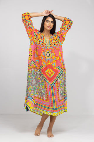 HOBART - V NECK DRESS LONG