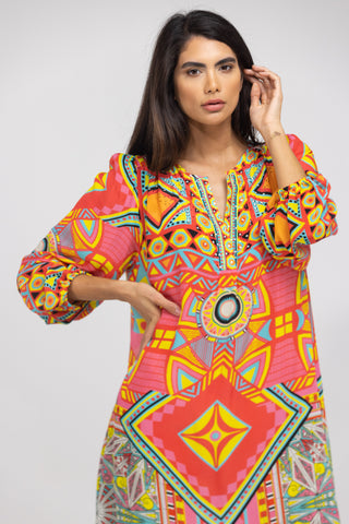 HOBART - V NECK DRESS LONG