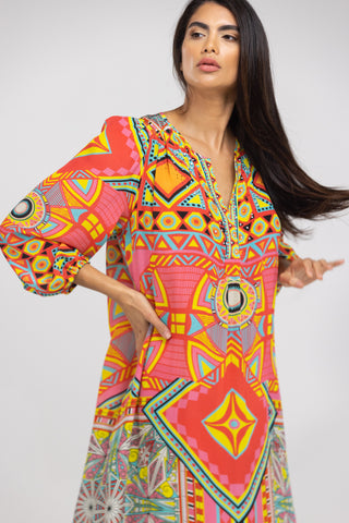 HOBART - V NECK DRESS LONG