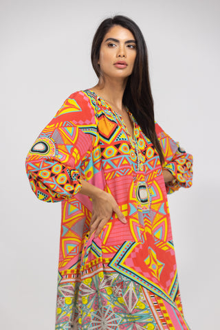 HOBART - V NECK DRESS LONG