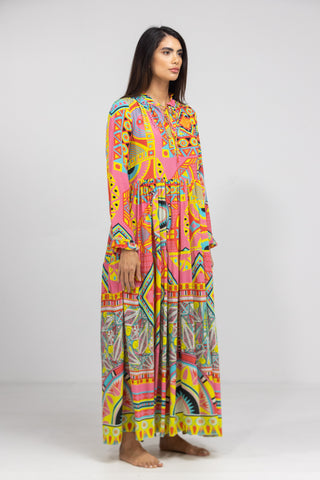 HOBART - FRONT PLACKET MAXI DRESS