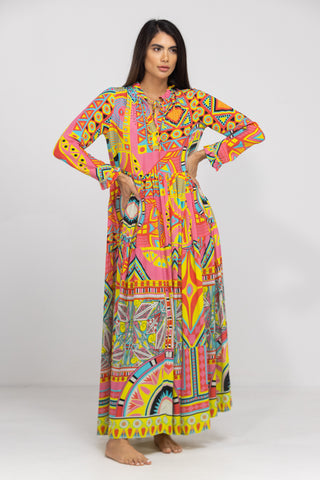 HOBART - FRONT PLACKET MAXI DRESS