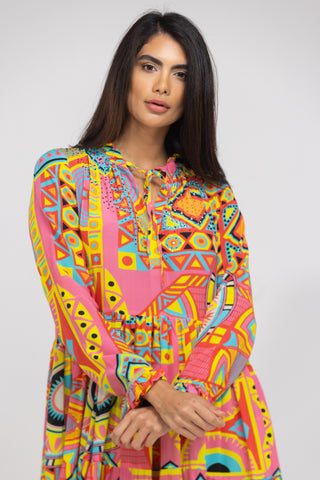 HOBART - FRONT PLACKET MAXI DRESS