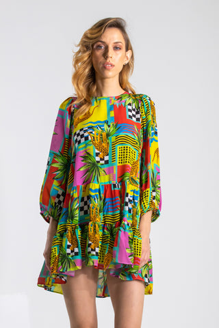 PANTHERA - RUFFLED LAYERED DRESS