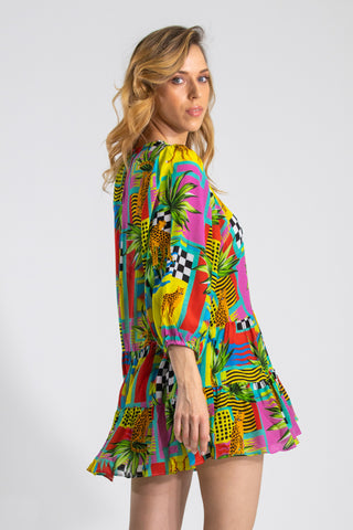 PANTHERA - RUFFLED LAYERED DRESS