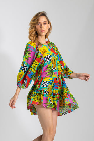 PANTHERA - RUFFLED LAYERED DRESS